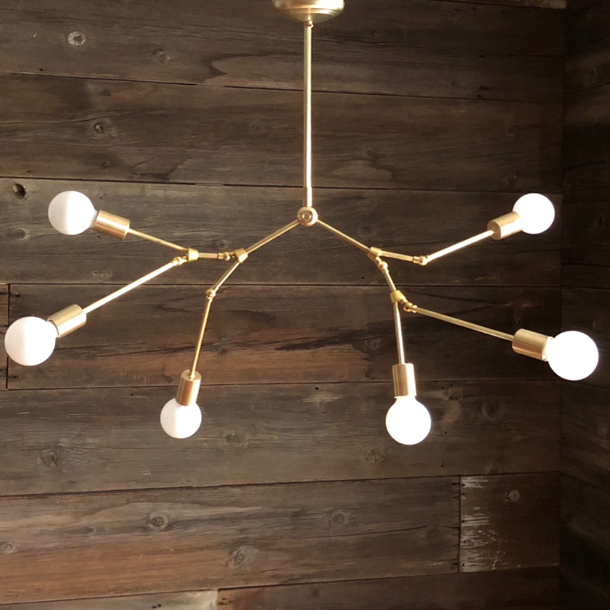 Molecular Brass Lamp 6 Lite Branch