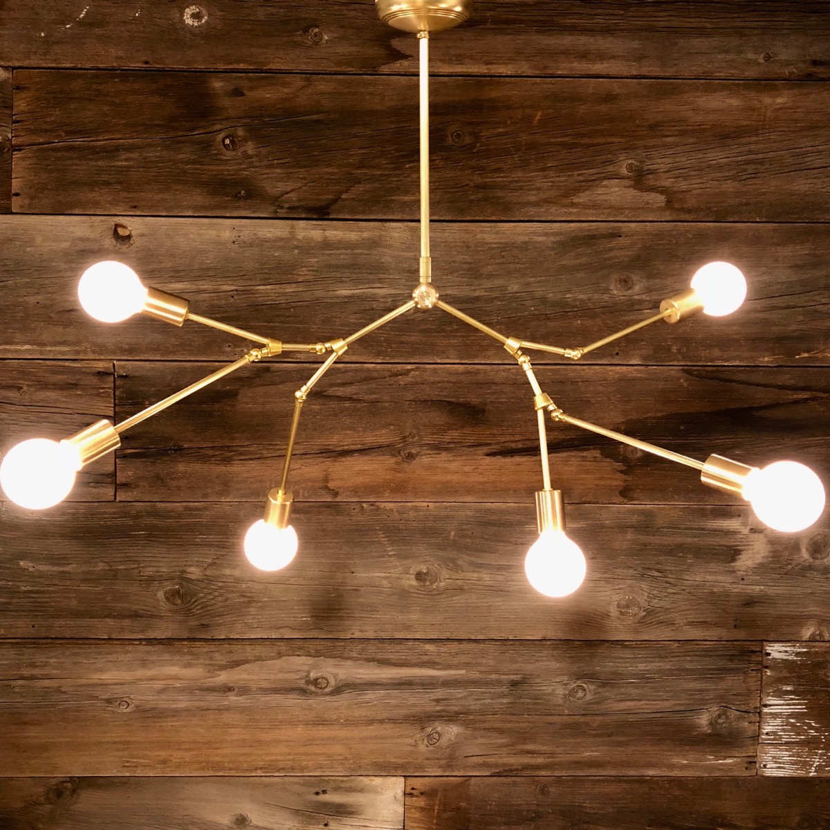 Molecular Brass Lamp 6 Lite Branch