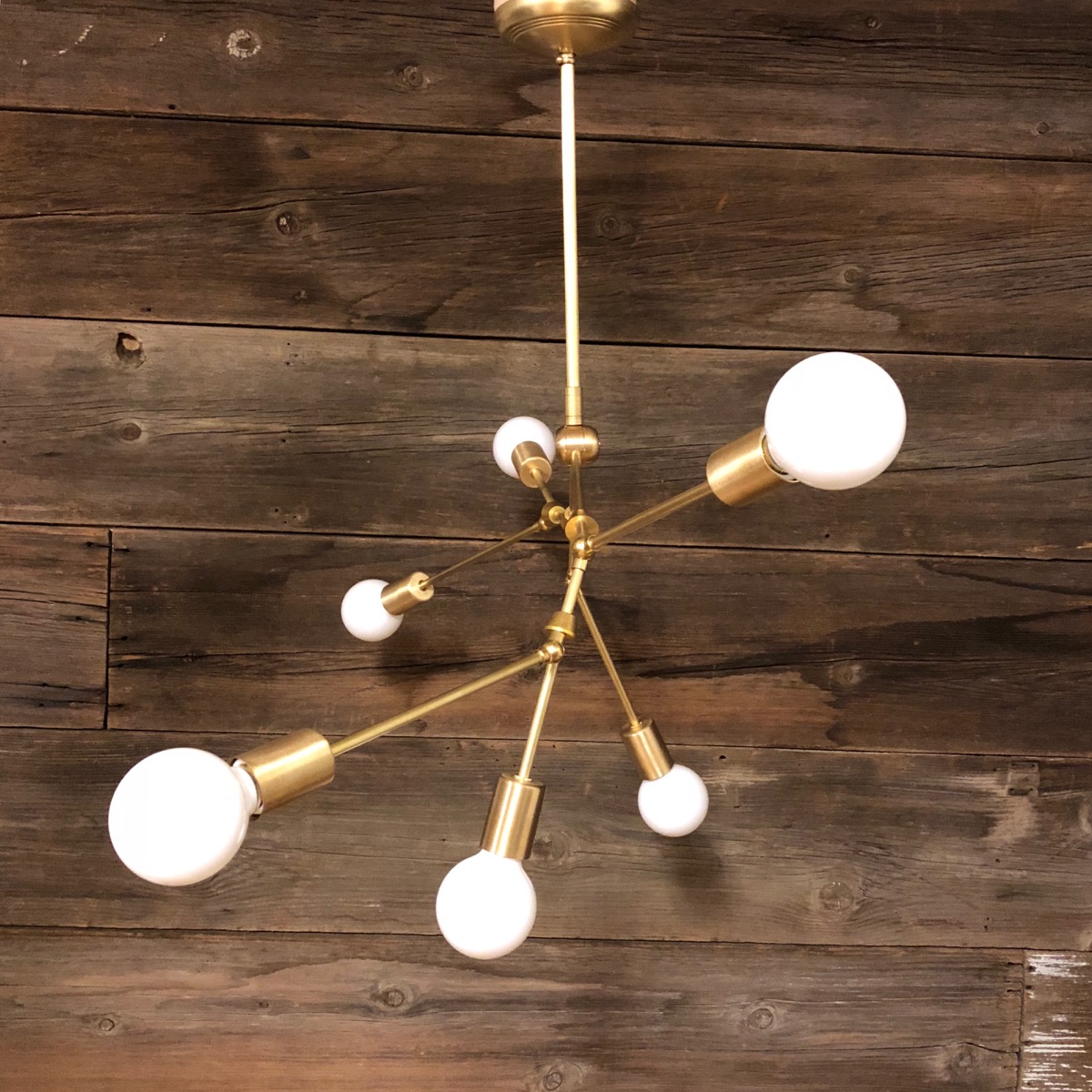 Molecular Brass Lamp 6 Lite Branch