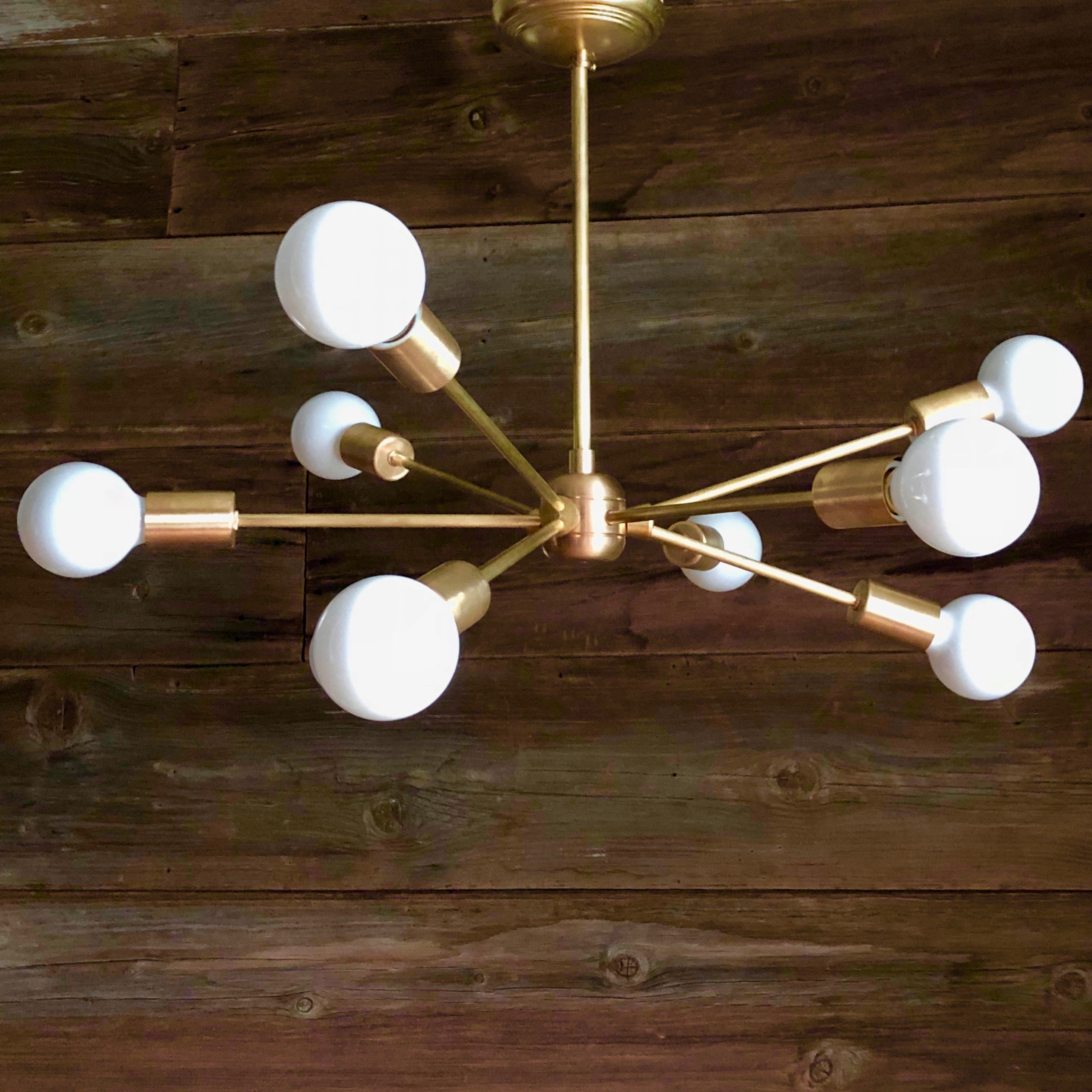 Molecular Brass Lamp 9 Lite Starburst