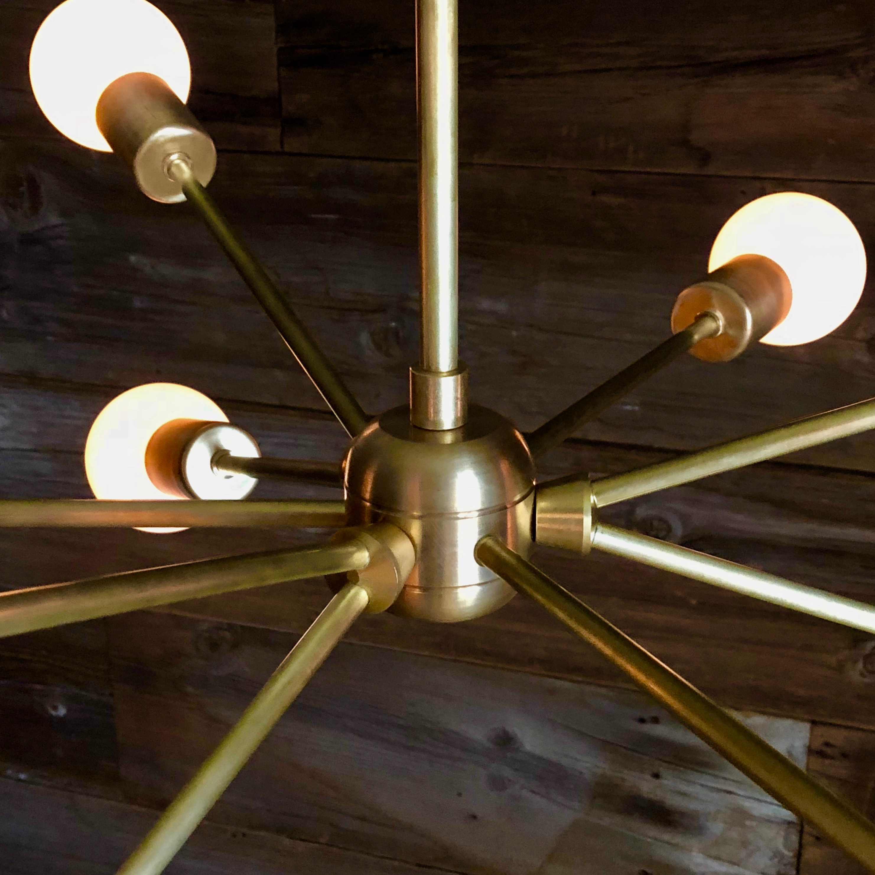 Molecular Brass Lamp 9 Lite Starburst