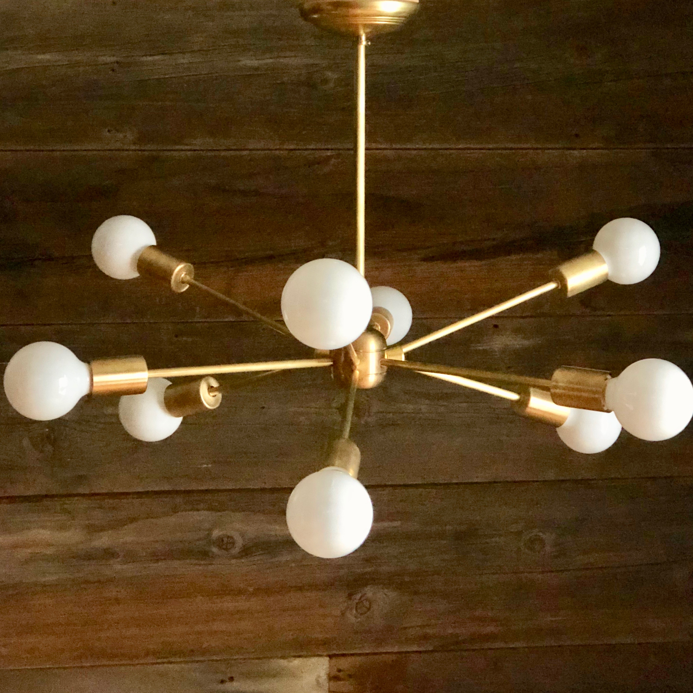 Molecular Brass Lamp 9 Lite Starburst