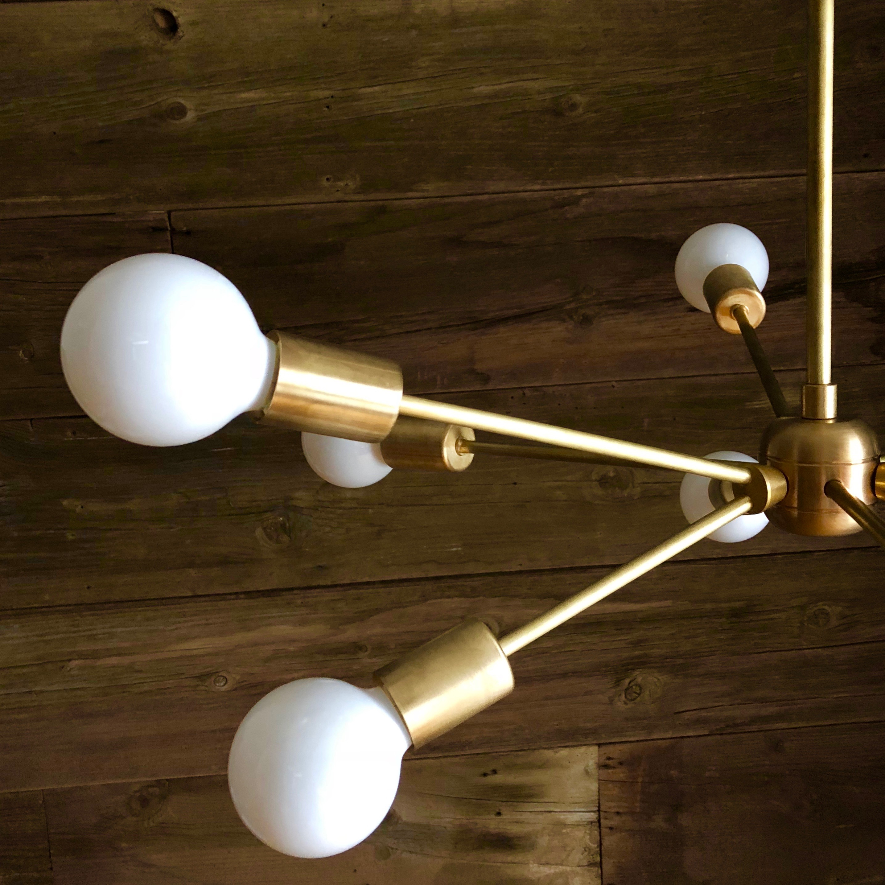 Molecular Brass Lamp 9 Lite Starburst