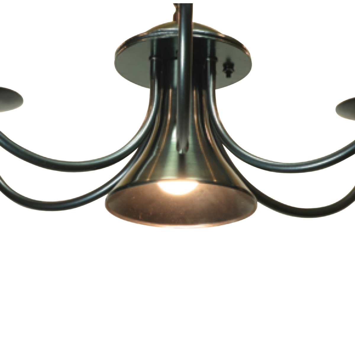 Lumina Chandelier 6 arm Plain w/Centre Light